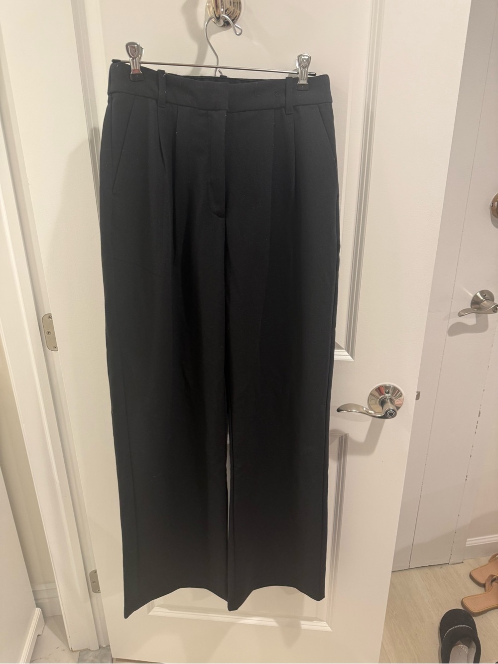 Abercrombie & Fitch Black Wide-Leg Trousers